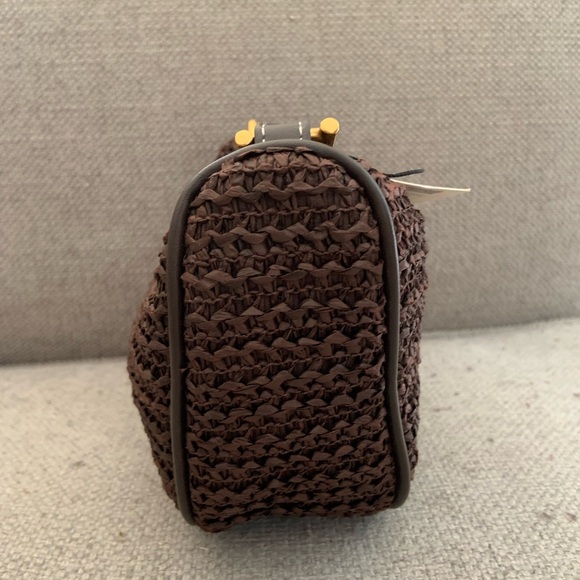 NWT Zara Woven Handbag with Gold Twist Handle - Picture 13 of 15